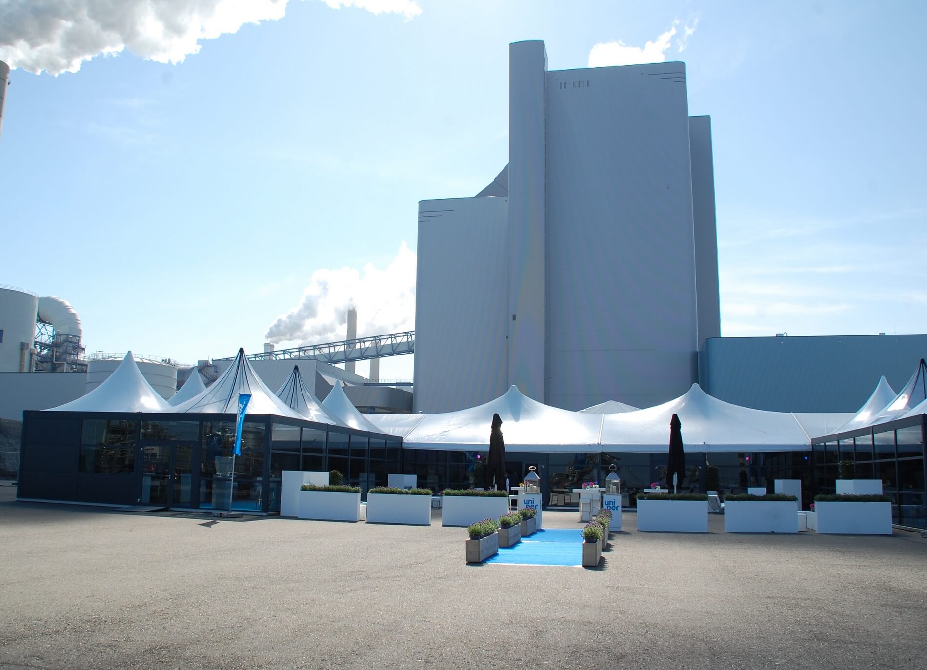 tentencomplex op eigen locatie